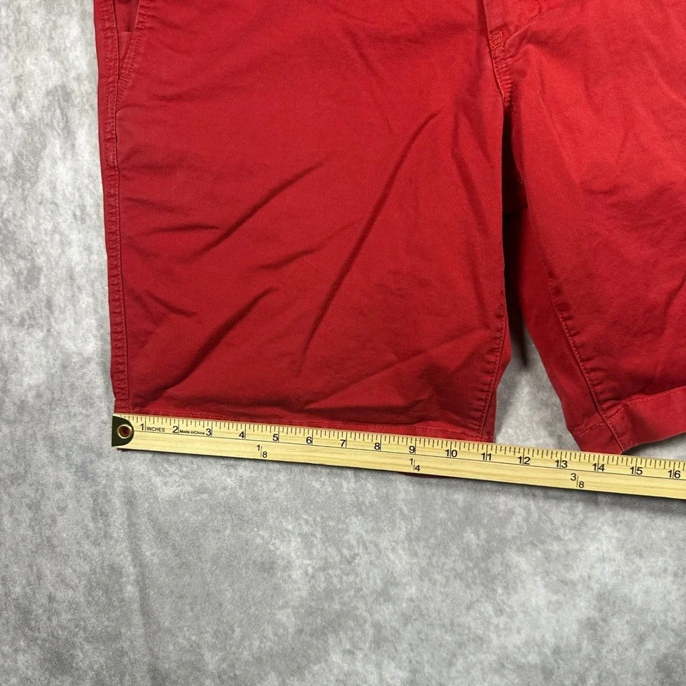 The North Face Mens Red Chino Shorts Size 36 Golf Outdoor Casual Cotton Preppy